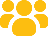 Group of people icon representing community support