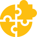 Interlocking puzzle pieces icon representing skill building