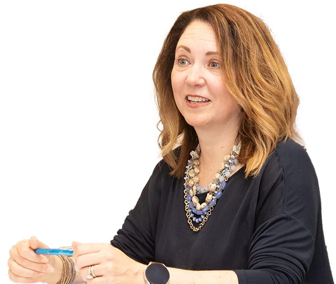 Woman speaking at a Business Connects NJ networking meeting